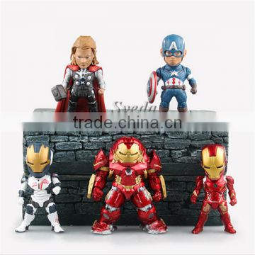 Marvel figure The Avenger action figure Q version 5th generation IronMan PVC figure set of 5pcs wholesale price