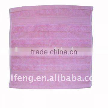 Peach Color Velour Bamboo Face Towel