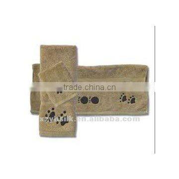Embroidered Bamboo Fiber Towel Set