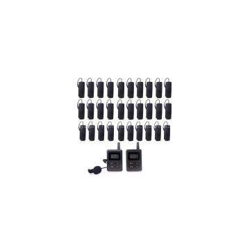 Audio tour guide system package(2 transmitters +30 pc receivers+ 3pc Multi chargers+device Bags)