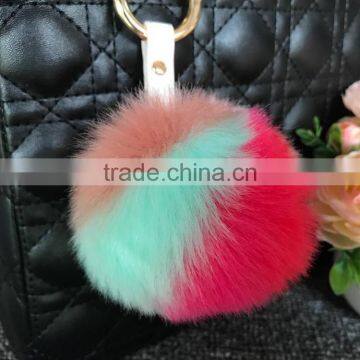 Handbag Decoration Accessories Fake Fur Keychain Ball Rabbit Fur Pom Poms