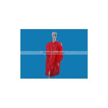 Surgical disposable red lab/work clothes with elastic/knitted cuff