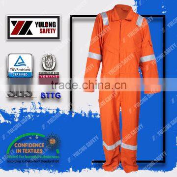 China woven fabric fireproof material fireproof fabricblack with coating bag luggage New style orange wield coveralls