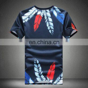 Online Shopping India Men's White Cotton Custom Printing O Neck Short Sleeve Slim Fit Men's t Shirts photo-4