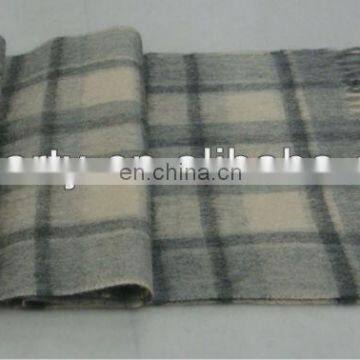 CGWS-122 100% wool scarf Wool checked scarf Popular wool scarf