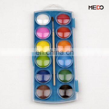 12 colors hot selling solid watercolour,Box,24*9.4*1.6cm,cake, 3cm