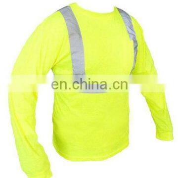 Safety Orange Lime Microfiber T-Shirt Policy Safety T-shirt Reflective Safety Short Sleeve T-Shirt HIGH VIZ photo-5