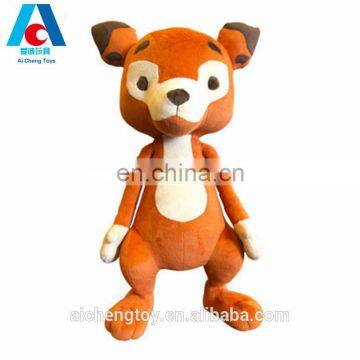 OEM design orange cartoon plush stuffed fox toy kids cute plush toy