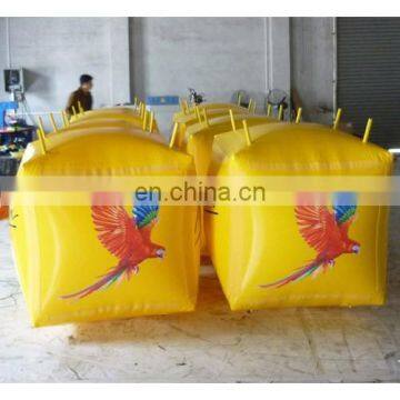 Cube buoy with digital printing logo bird logo buoy Custom floating inflatable buoys for water lake or marine event promotion