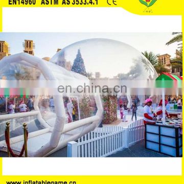 Custom christmas decorations giant inflatable human size snow globe with the frame