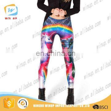 2016 Hot Sale Unicorn Animals Patterned Sex Yoga Women Leggings