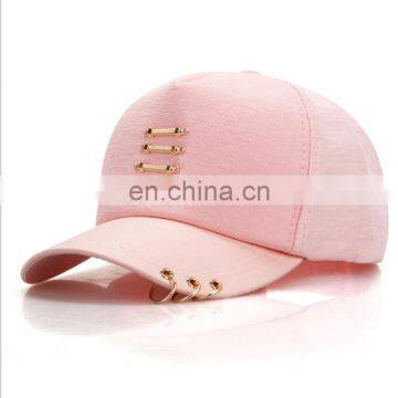 Fashion cap baseball with metal button for adult