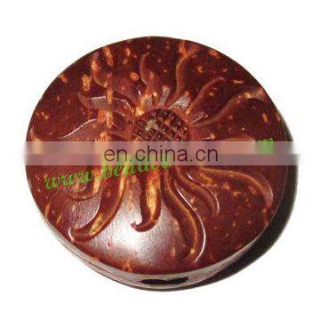 Handmade coconut shell beads, size : 25x9mm BWCCN016