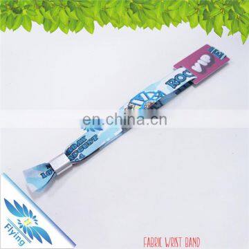 Various polyester woven wristbands, fashion embroidery cloth bracelet custom for events