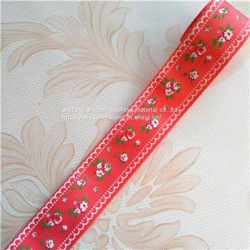 Wholesale 100% custom printed grosgrain ribbon roll