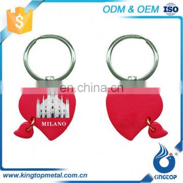 Custom Color Super Quality Love Couple Heart Metal Key Chain Keychain