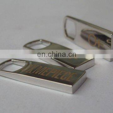 custom logo metal zipper pull with high quality and cheap price