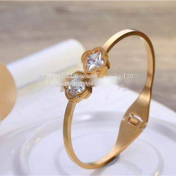 Gold Rose Gold Silver PVD Plating 316L Stainless Steel Bracelet Armbånd Esposa photo-2