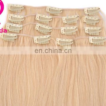 Wholesale - 22 inch Clip in Hair Extensions 70g platinum blonde Color #60 Remy 100% Hu man Hair Extenisons