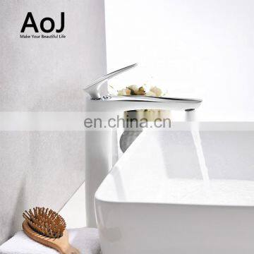 New style hot sale  chrome brass modern single lever handle wash sink basin faucet