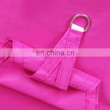 160g 5m*5m*7.1m right angle pink Waterproof Sun Shade Sail with PU coated for outdoor