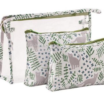 Fashion Gift PVC Cosmetic Bag Set 3PCS With Allover Printing