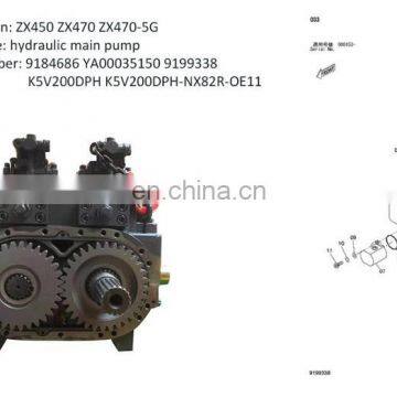 NEW 17 Teeth 47MM 9199338 Main Pump Device K5V200DPH Excavator Hydraulic Pump