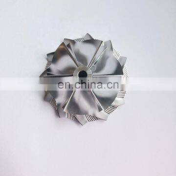 K16 5324-123-2202 49.52/61.98mm 6+6 blades high performance turbo milling/aluminum 2618/billet compressor wheel