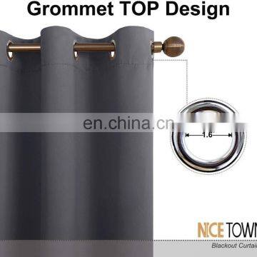 Grey Keep Warm Draperies Sliding Door Curtain Wide Blackout Curtains