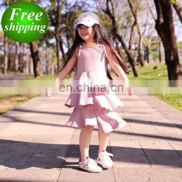 2019 summer pink girls ruffle dress ruffled dress party ruffle dress toddler