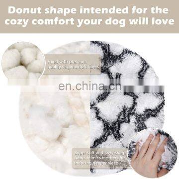 Dog Bed Wholesale Pet Bed Orthopedic Cuddler Round for Small Medium Dogs Soft Calming Bed With Slip Resistant Base photo-4