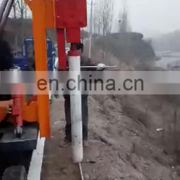 guardrail installation equipment truck mounted pile driver for sale