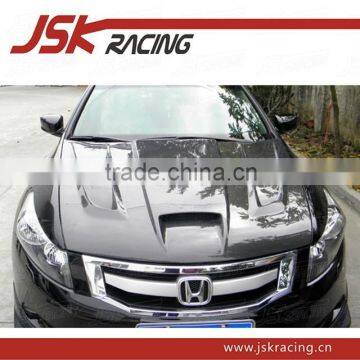 CARBON FIBER HOOD BONNET WITH HOLE FOR 2008-2012 HONDA ACCORD(JSK121332)