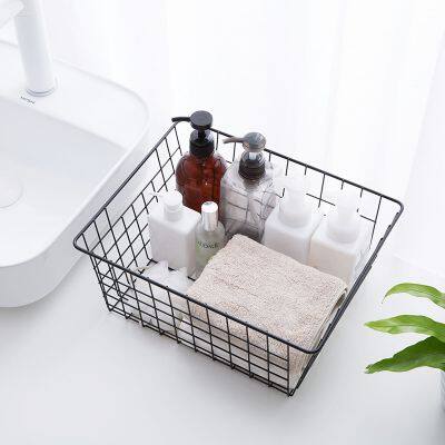 Round Metal Basket Wire Basket With Hooks Wire Basket With Liner photo-3