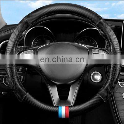 sports style carbon fiber steering wheel cover for Hyundai