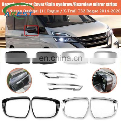 Rearview Mirror Cover / Rain eyebrow / Rearview mirror strips For Nissan Qashqai J11 Rogue / X-Trail T32 Rogue 2014 2015-2020