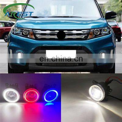 2 Functions For Suzuki Vitara 2015 2016 2017 2018 Auto LED DRL Daytime Running Light Car Angel Eyes Fog Lamp Foglight