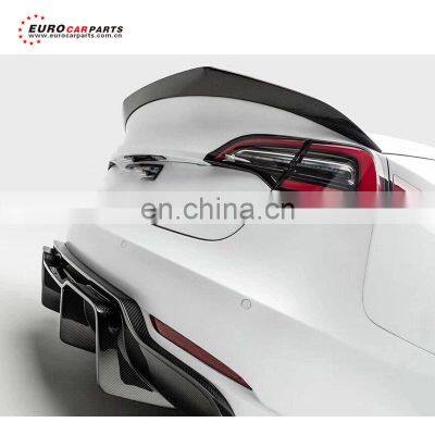 Carbon! New for Model 3 Full Set Carbon Material Rear Diffuser Car Parts for TSL Rear Lip for Model3 photo-2