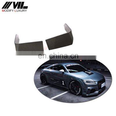 Carbon Fiber Front Fog Light Cover Splitter Canards for Audi TT RS 2016-2018