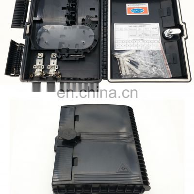 12F FTTH 12 core Fiber Distribution Box PC ABS with adapter FDB Black optic fiber splice closure