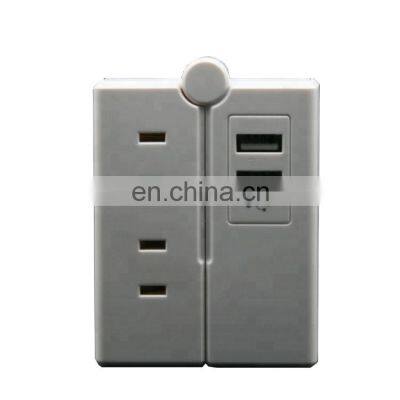 2 Pin AC Power American Multi Sockets Wall Micro USB Smart Socket