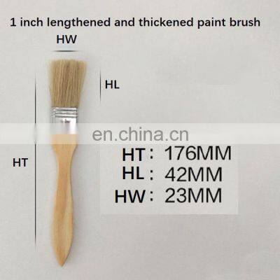 Ordinary 1 Inch Professional 100% High Quality Oil Painting Brushes Paint Brush Wall Paint Brush photo-2