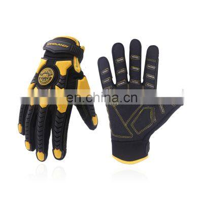 HANDLANDY ANSI A6 Impact Protection Mining Drilling Oil and Gas Gloves Chain Saw Construction Industrial Safety Gloves