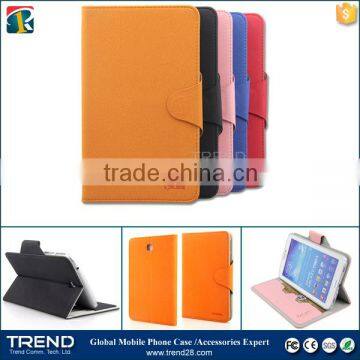 china supplier kickstand folding leather case for samsung tab 3