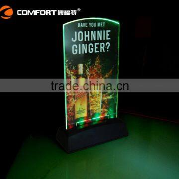 led illumunated tent table flashing menu holder