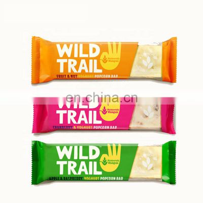 Back Sealing Customized Bag Food Grade Plastic Granola Bar Wrapper For Chocolate/Energy Bar Packaging