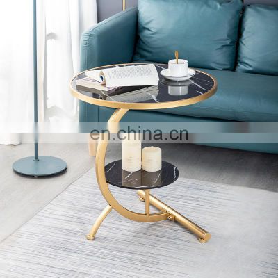 Luxury Mid Century Storage Organize Black Metal Modern Bedroom Furniture Bed Side Bedside Table Nightstand Gold Home Furniture