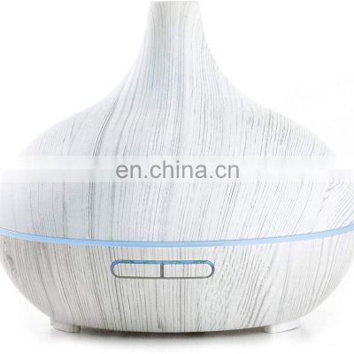 White Wood Grain 300 ml Cool Mist Ultrasonic Aroma Air Humidifier for Office Home Bedroom