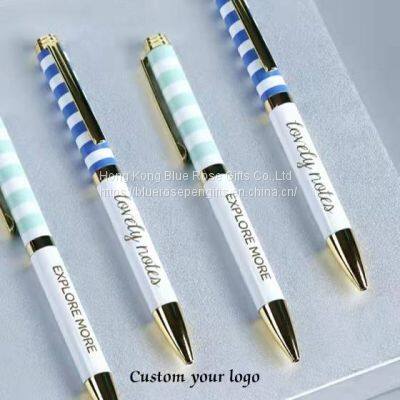 New Style High-end Metal Ballpoint Pen With Full Design Thermal Transfer Custom Logo Yiwu Pen photo-2
