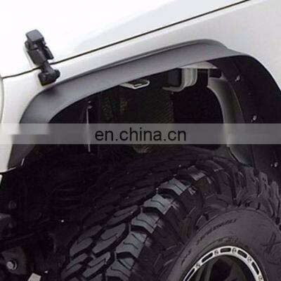 J064 Fender Flares Wheel Wide Fender Flares Глянцевый Черный Стальной Брови для Jeep W rangler JK 2007 - 2017 photo-2